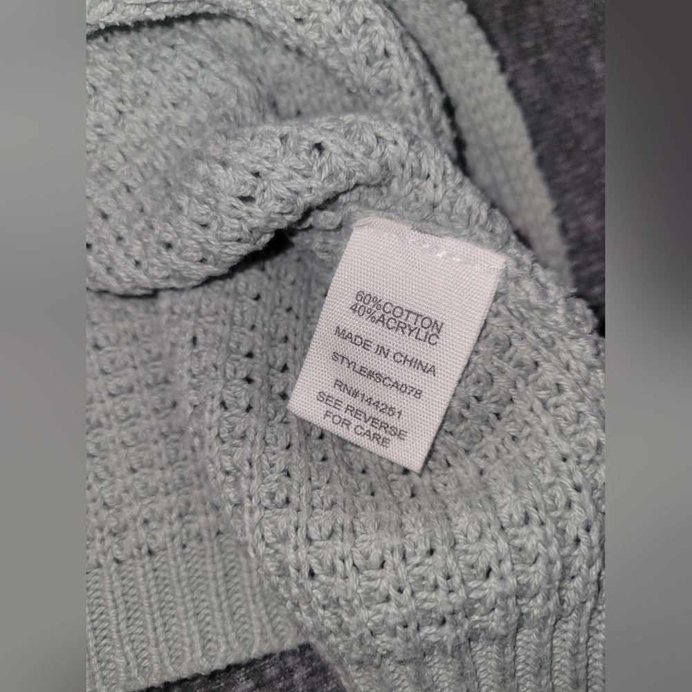 moon & madison Sage Green Off-Shoulder Sweater - Picture 4 of 4